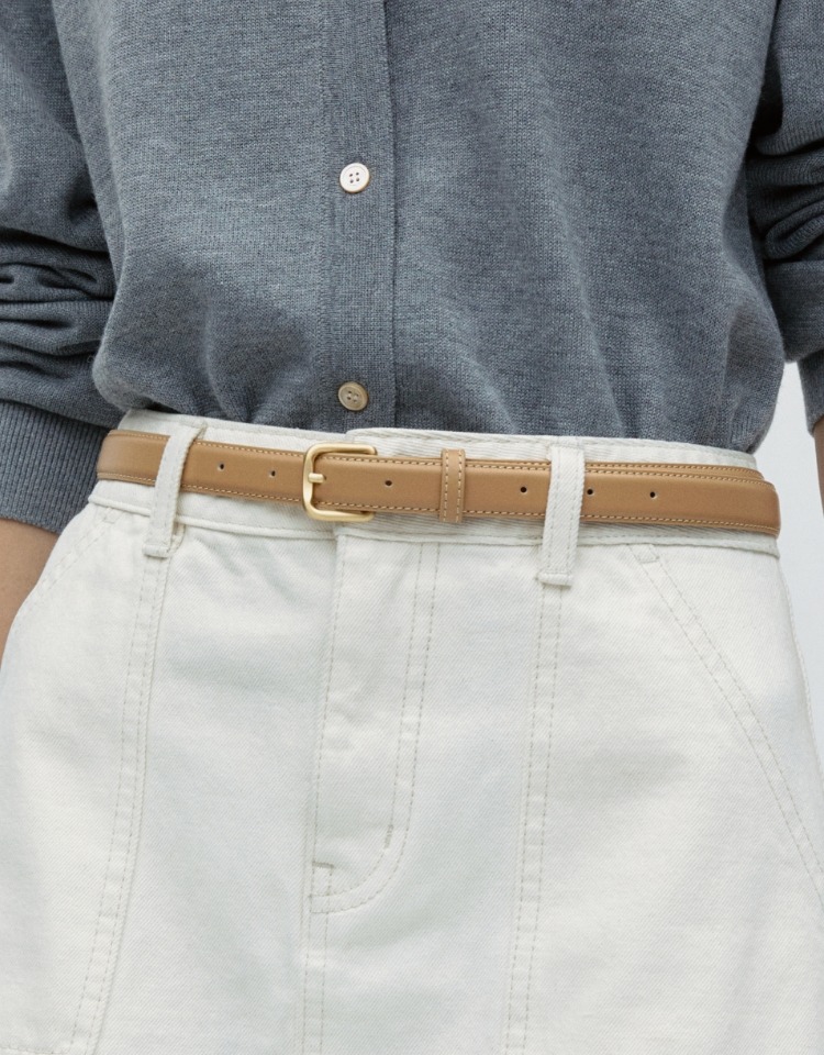 standard leather belt (20mm) - beige
