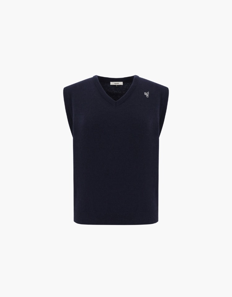 [티슈&#039;s pick!]symbol logo knit vest - navy
