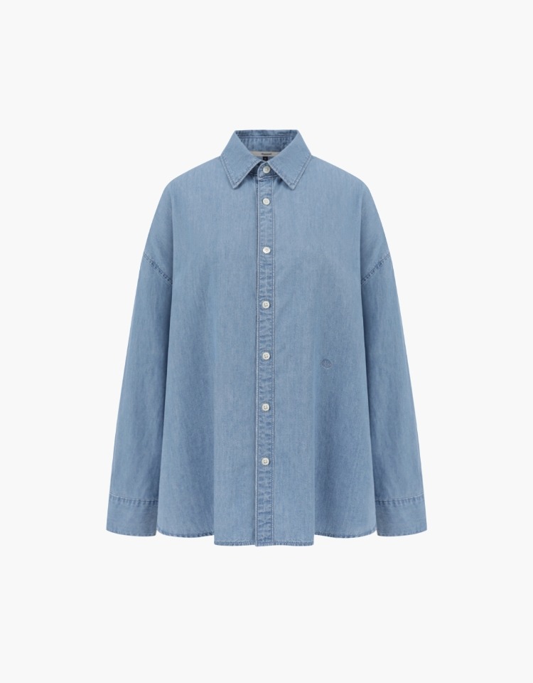 oversized denim shirts - light blue