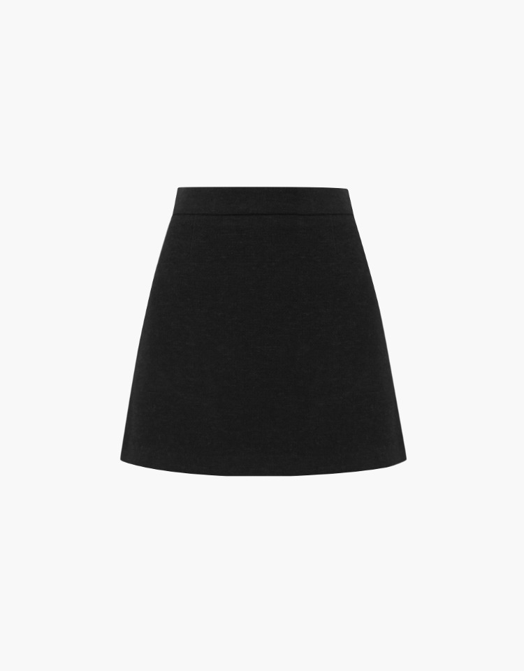classic tweed skirt - black