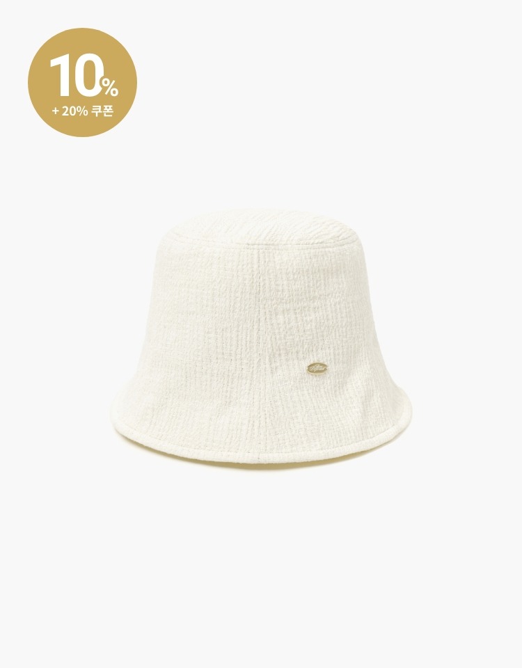[다송이송송 PICK]tulip bucket hat (rugged cotton) - ivory