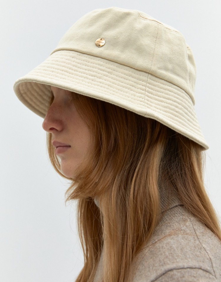 [임지연 착용]cotton twill bucket hat - light beige