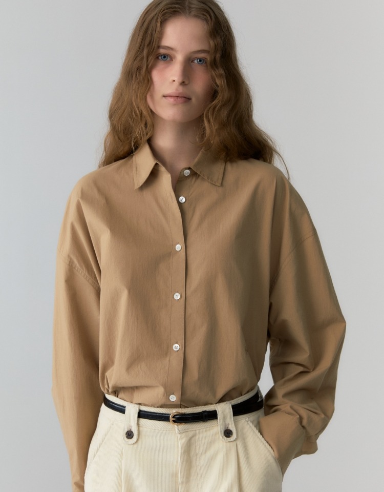 oversized shirts - dark beige
