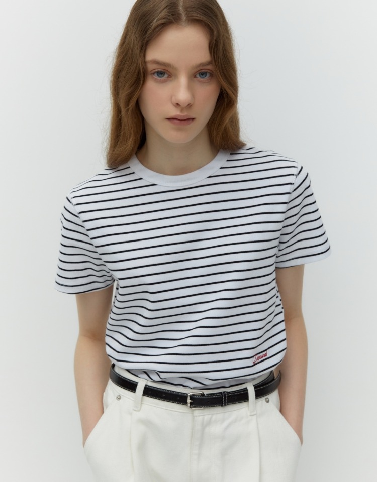 logo stripe t-shirt - black stripe