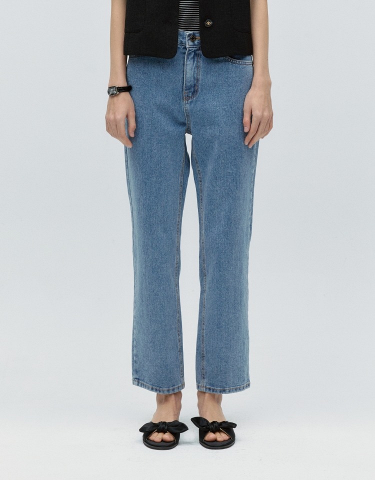 [스테디 리뉴얼] [소녀시대 수영/유인나 착용]straight denim pants - medium blue